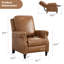 Fauteuil inclinable 32,7 po en cuir véritable avec plateau clouté et garniture cloutée-71339410