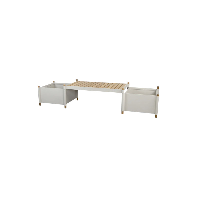 Sticks Outdoor Teak Bench, Sand