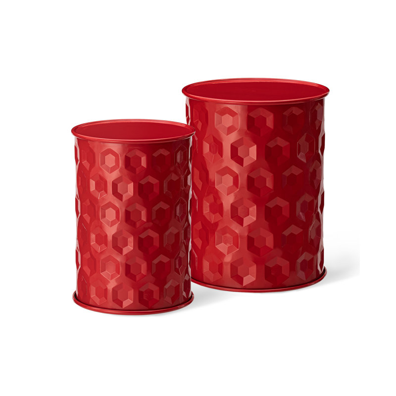Tabouret de jardin en métal Loiret, Rouge