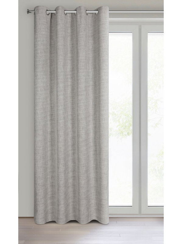 Roma Semi Sheer Curtain Single Panel, Beige
