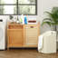 Bamboo Cabinet Laundry Hamper with Handles