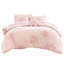 4 édredon en chenille réversible à motif floral rose pour lit double / grand lit