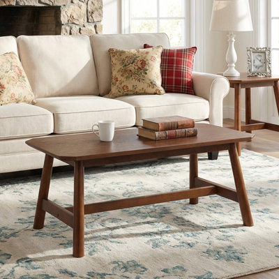 Rectangular Coffee Table Modern Tea Table With Solid Wood Mid Century Coffee Table For Living Room
