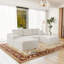  Canapé modulaire 104,3 po, canapé 3 pièces, sans assemblage, velours côtelé moelleux, blanc-1719255358