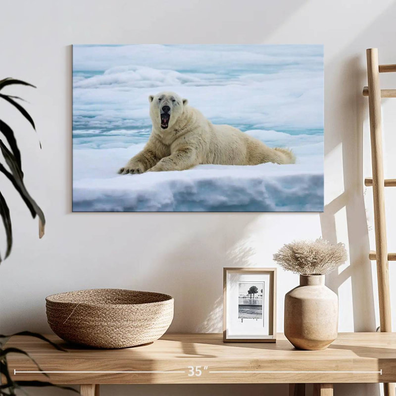 L'ours polaire se réveille, H 16 po x l 24 po