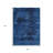 3' X 5' Blue And Charcoal Floral Washable Indoor Outdoor Area Rug