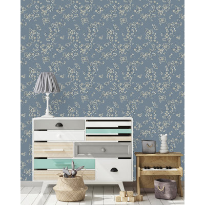 Panneau de papier peint floral à peler et coller