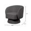 Fauteuil pivotant moderne Taccarra, fauteuil tonneau rembourré avec rotation à 360 degrés, fauteuil lounge avec base en pin pour salon, chambre, bureau-1484986924