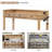 4-Piece Dining Bar Table Set With 3 Upholstered Stools, Multifunctional Dining Table With 3 Drawers,USB Port And A Power Strip