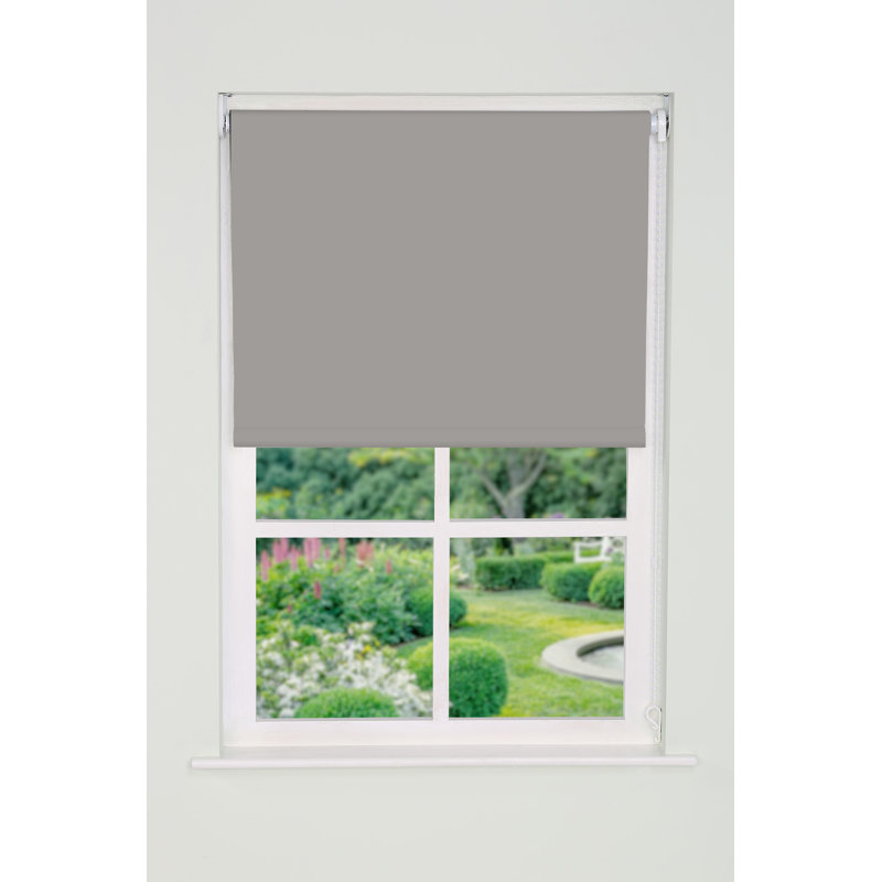 Blackout Roller Blind, 165 cm L x 85 cm W, Light Grey