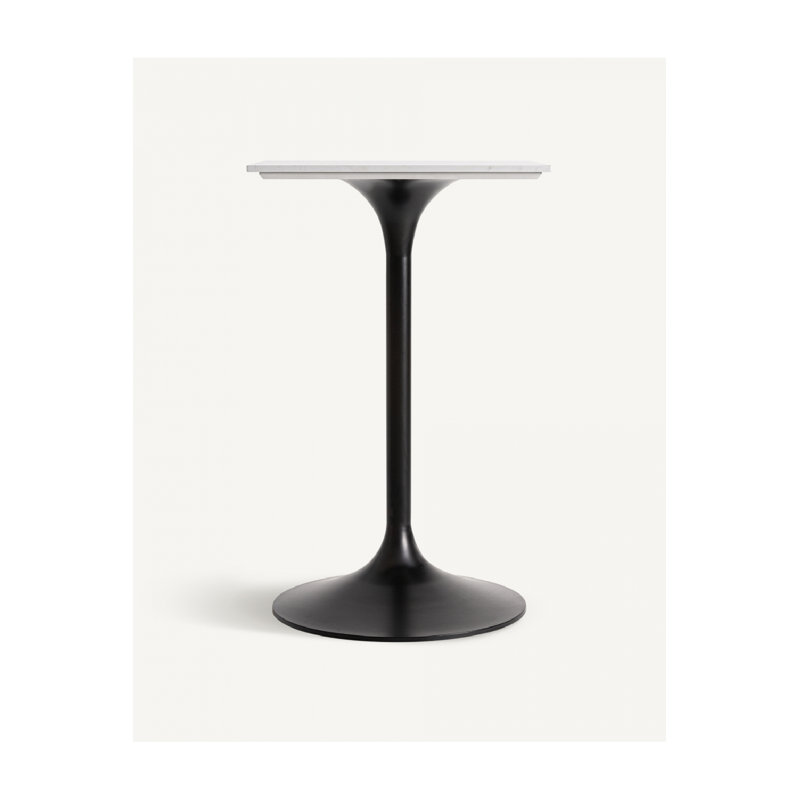 Table de bar Ullaland, H 41 po x L 26 po x l 26 po, Blanc, Noir