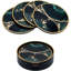 Acrylic Round 4 Piece Coaster Set With Holder