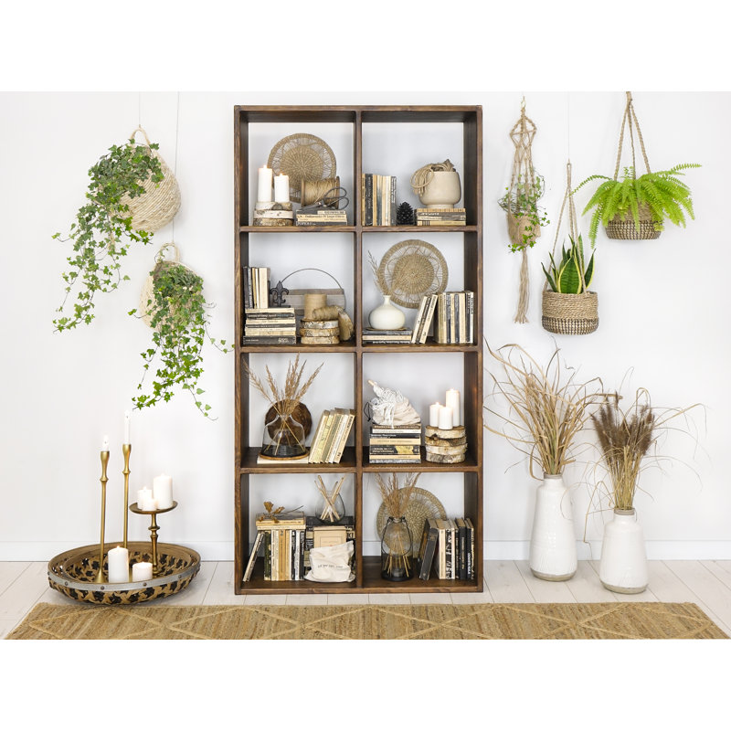 Cerny 192 cm H x 40 cm W Solid Wood Cube Bookcase
