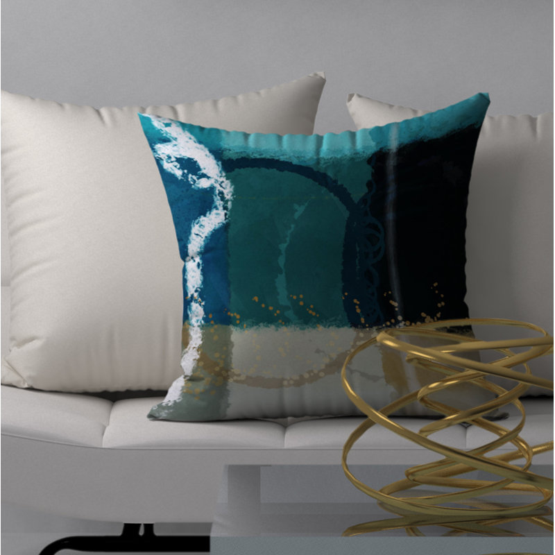 Housse de coussin carrée à motif de parfum magnifie, 24 po x 24 po