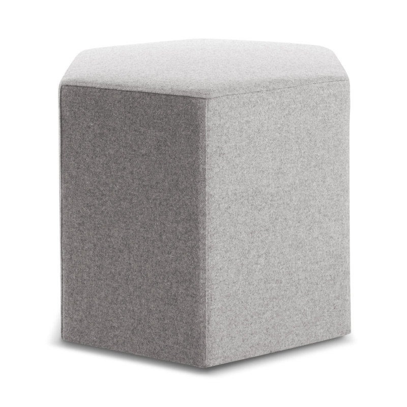 Hecks Hexagon Ottoman, Vesper Light Grey
