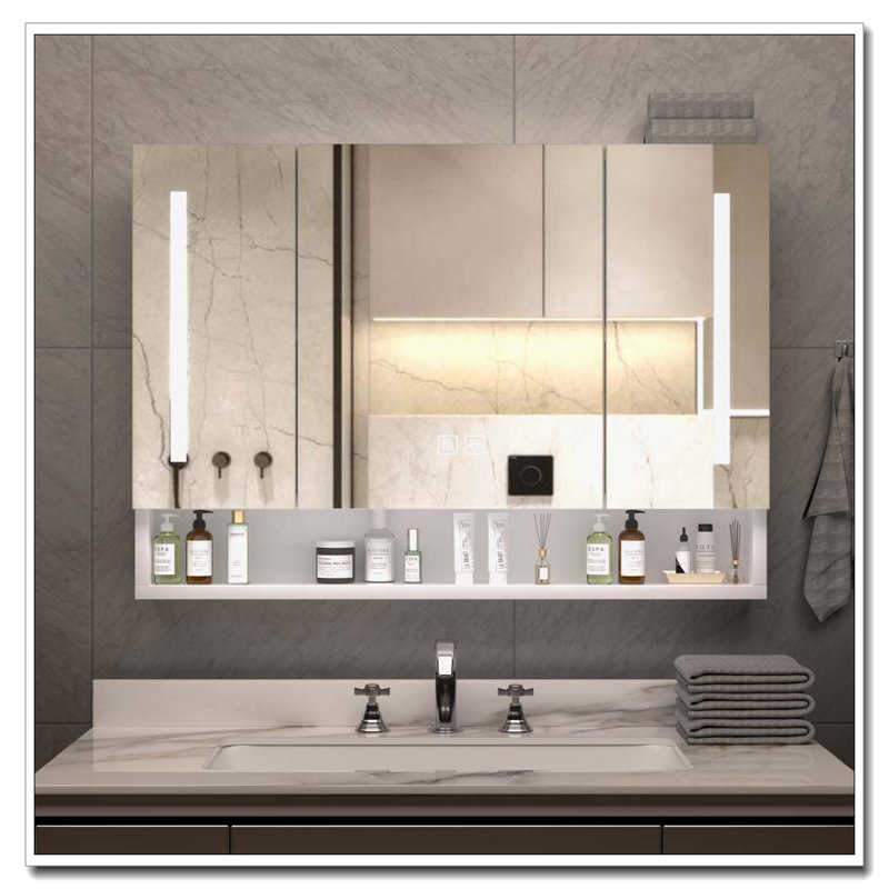 Armoires de salle de bain, armoires à pharmacie avec miroirs et lumière DEL 39 po x 28 po