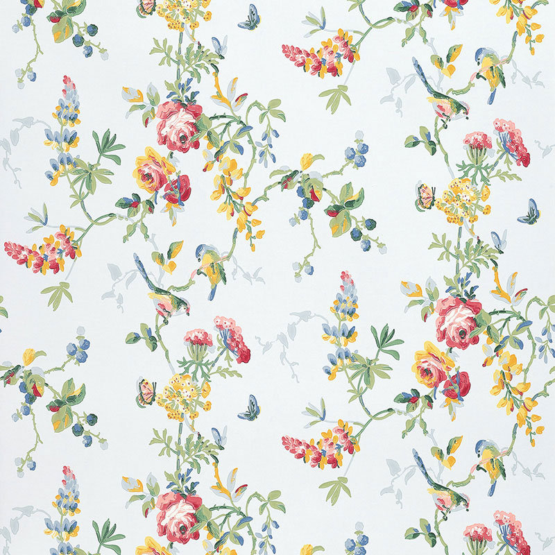 Papier peint floral Chickadee, Ciel