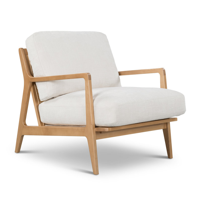 Lucas Armchair, Crosshatch Cream/Oak
