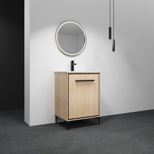Base de meuble-lavabo 24 po avec lavabo