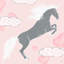 Reproduction de licorne nuageuse sur toile tendue Laudalino-593804512