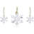 Annual Edition Set Of Snowflake Ornaments, White Swarovski Crystals, Part Of The Swarovski Annual Edition Collection