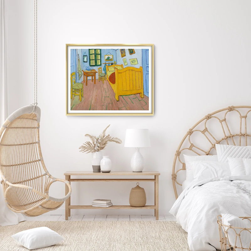 Imprimé Van Gogh, H 8 po x l 10 po, Cadre flottant en métal noir