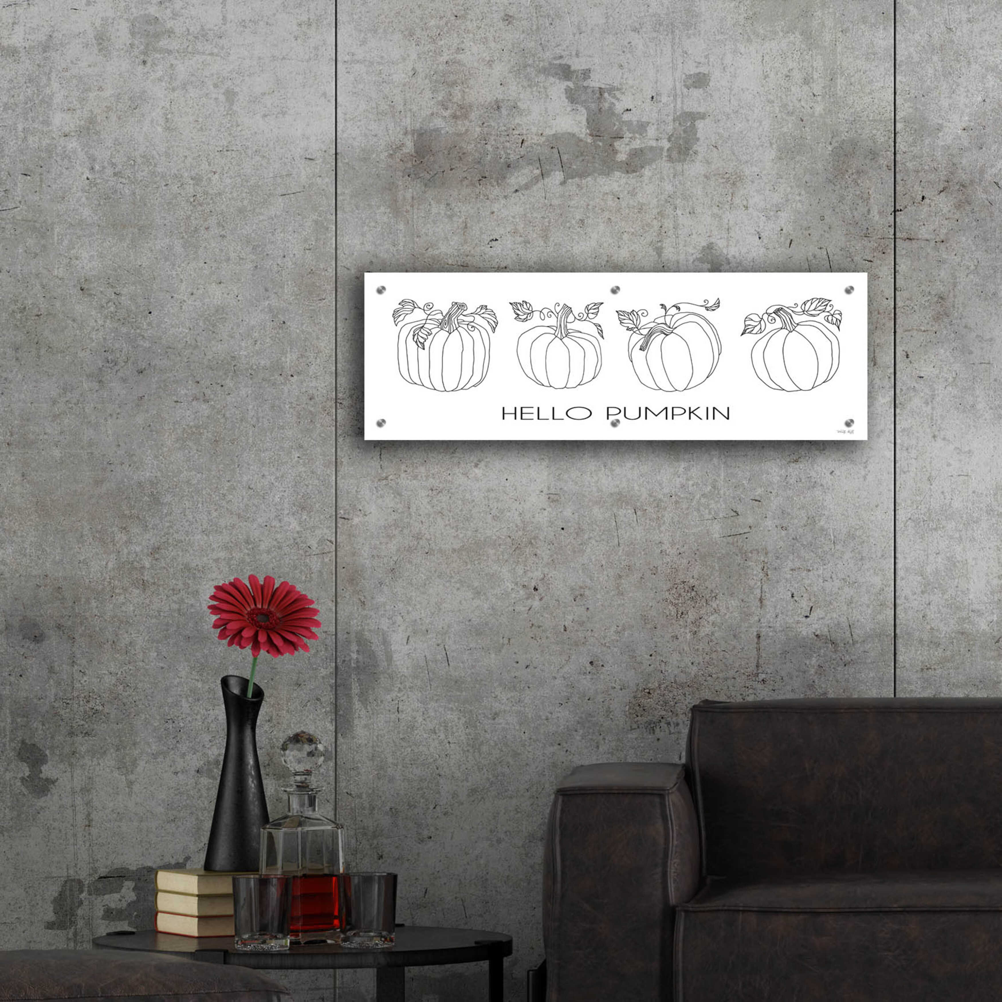 Gracie Oaks Hello Pumpkin Simple by - Unframed Panoramic Painting | Wayfair