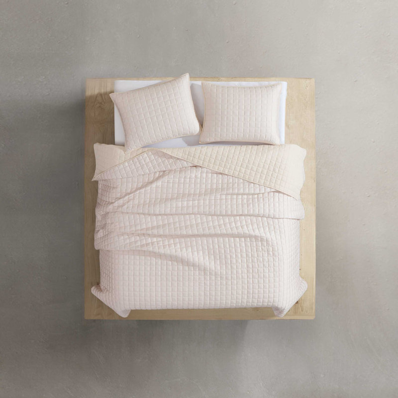 Ensemble de courtepointe Calenc Klein Signature Tencel, Rose, Courtepointe très grand et 2 très grandes taies 