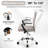 Aime High Back Ribbed Office Chair Ergonomically Designed with Armrest Executive Swivel Computer Chairs with Wheels for Conference Study Leisure-903333547