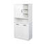 Armoire à linge autoportante polyvalente avec plusieurs options de rangement