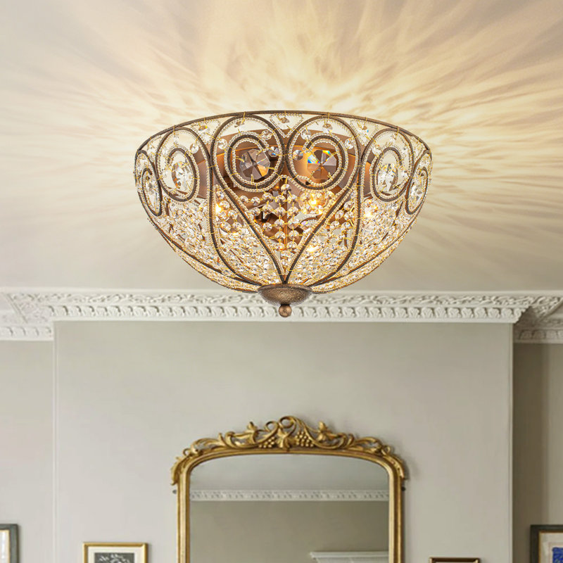 Plafonnier encastré en cristal 5 lumières Dzesika