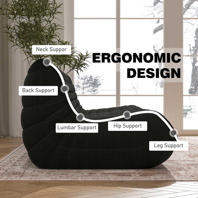 Fauteuil Fireside, canapé paresseux, fauteuil à billes d'angle, canapé, fauteuil d'angle , H 29,5 po x l 53,1 po x P 40,5 po