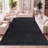 Asaldis Solid Low-Pile Black Rug-1975693767