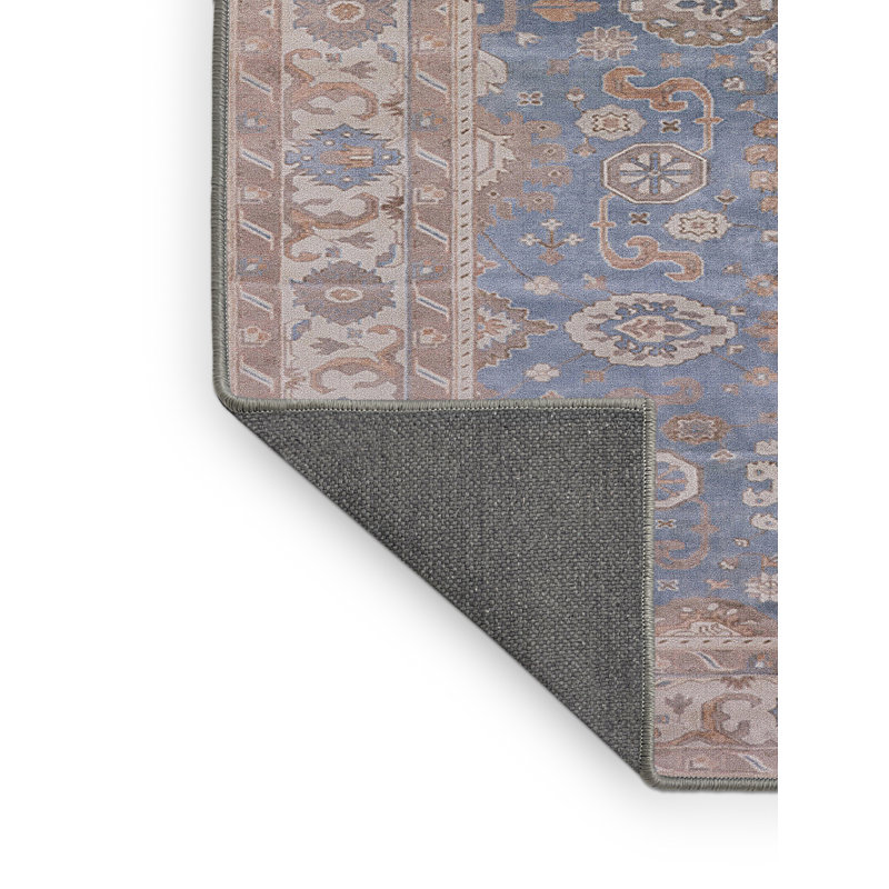 Tapis oriental brun / beige / bleu, Rectangle 3 pi x 5 pi
