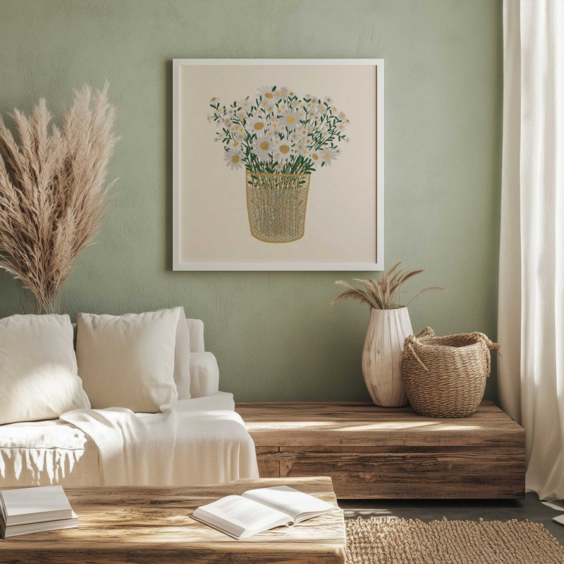 «Sweet as a Daisy» par Alisa Galitsyna, reproduction d'art, Toile avec cadre flottant, H 30 po x l 30 po x P 1,25 po, Blanc