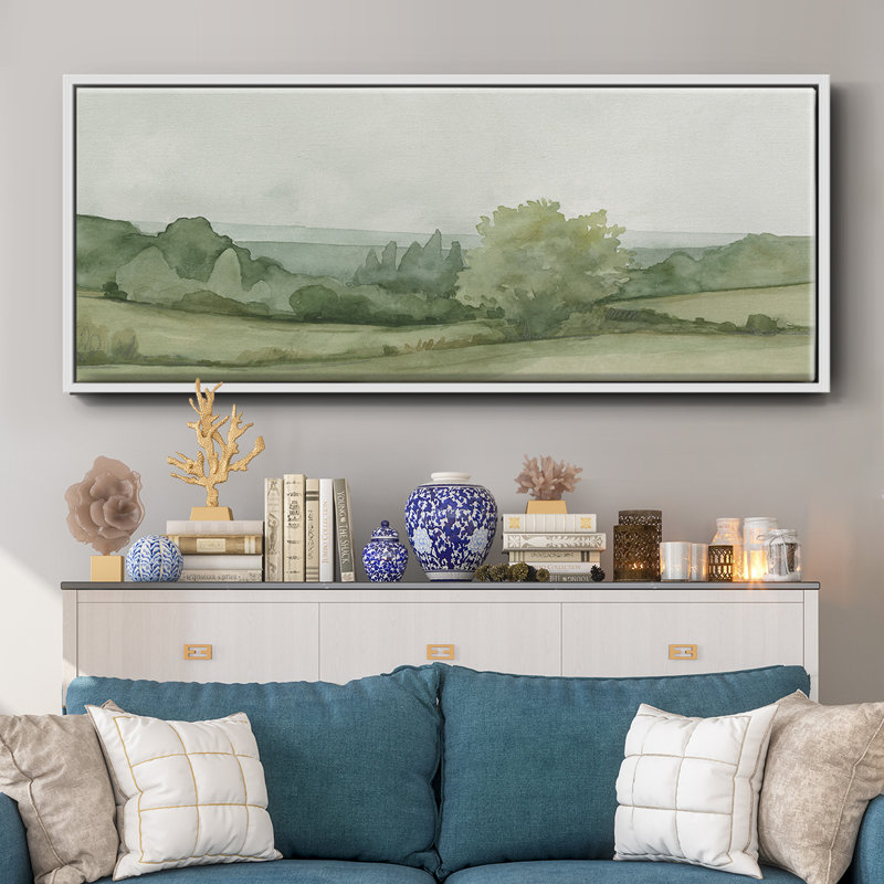 Croquis de paysage rétro II, toile encadrée