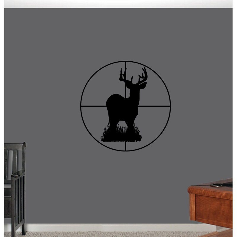 Décalcomanie murale cerf à l’étendue, Noir