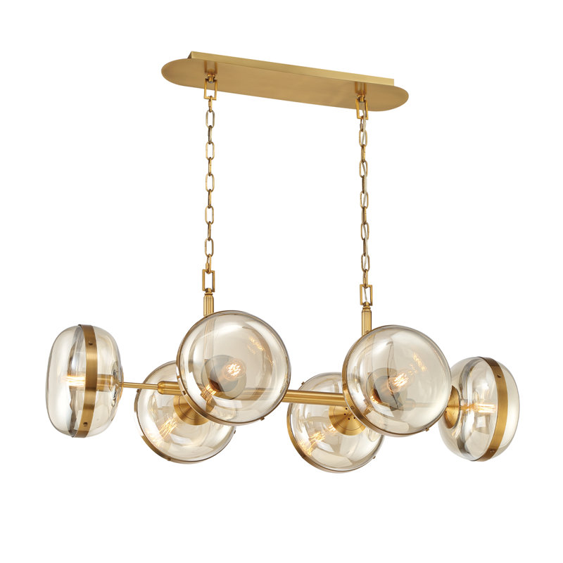 Nottingham 6 - Light Antique Brass Pendant