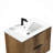 30" Wall-Mounted Bathroom Vanity With 3D Fluted Panel & Ceramic Integrated Sink