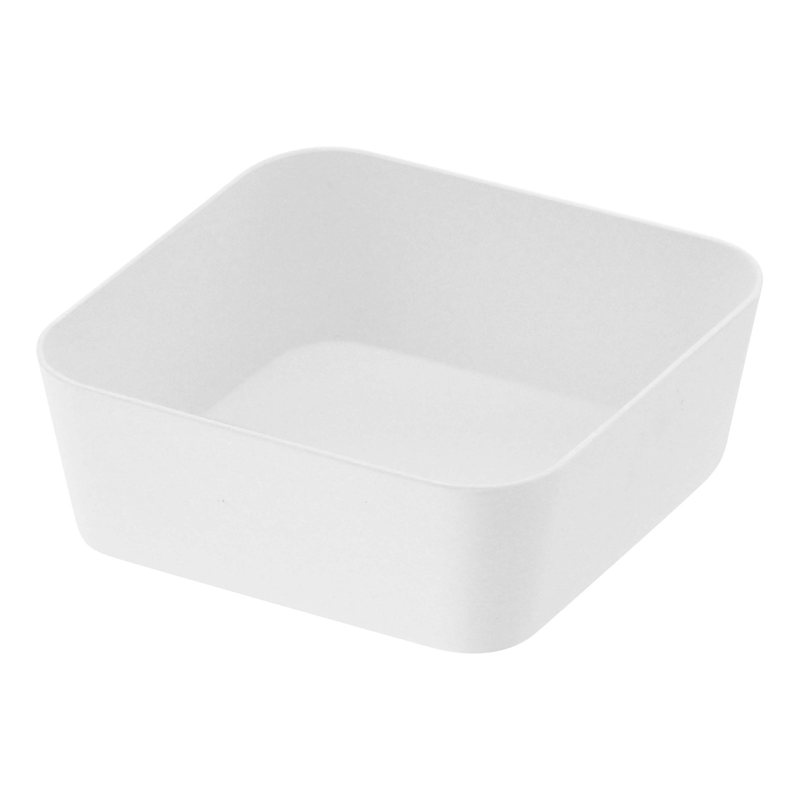 Yamazaki Home Space Saving Vanity Tray, Square, Steel, Small, White