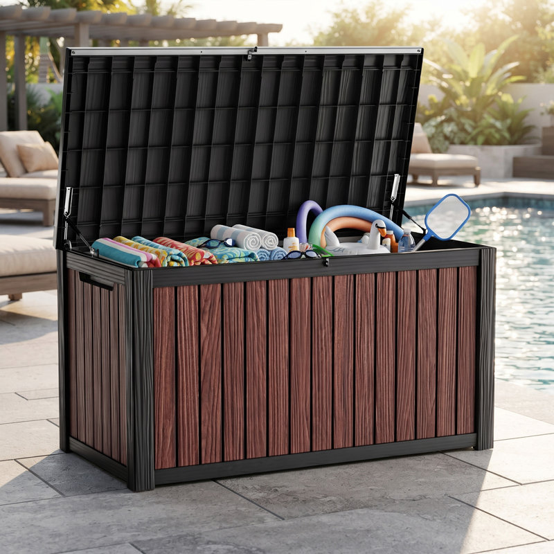 220 Gallons Outdoor Waterproof Resin Deck Box