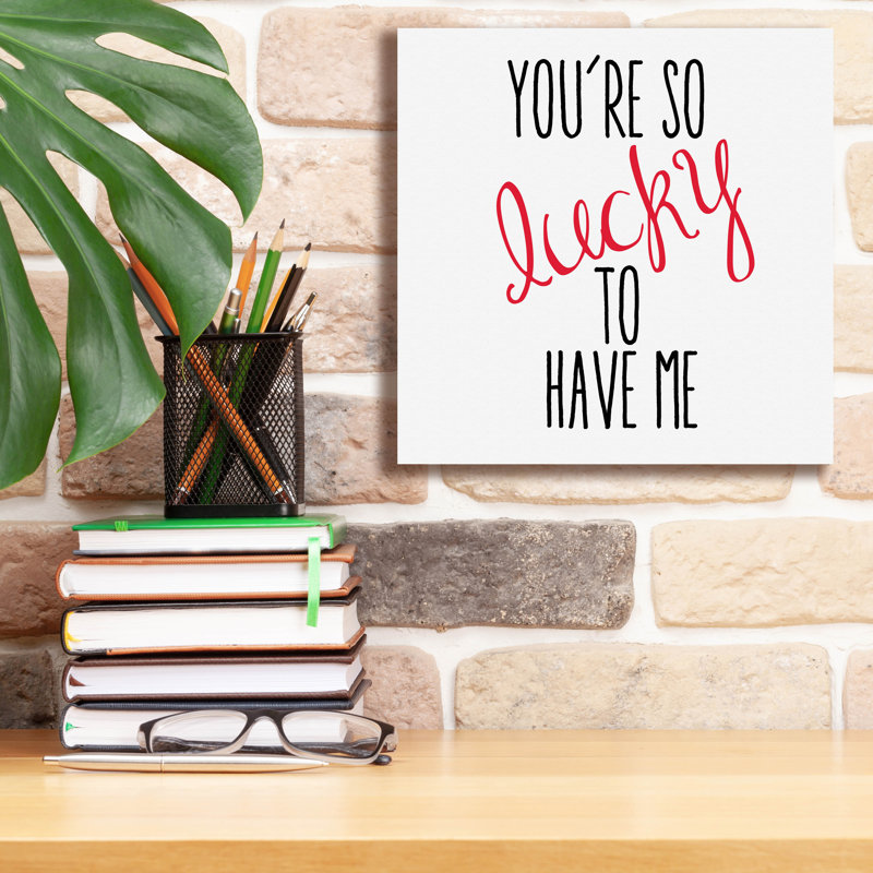 «Lucky» par Erin Clark, art mural sur toile, H 12 po x l 12 po x P 0,75 po