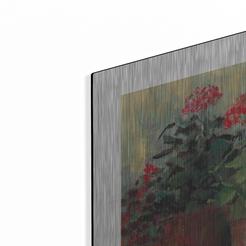 "Kathleens Geraniums" par Carol Rowan, H 24 po x l 36 po