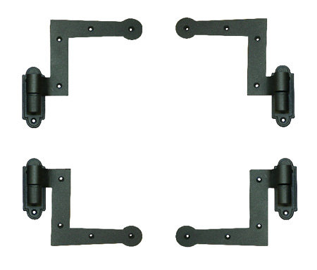 New York Style Hinge Kit, 6.75" H x 5" W x 2" D, Black