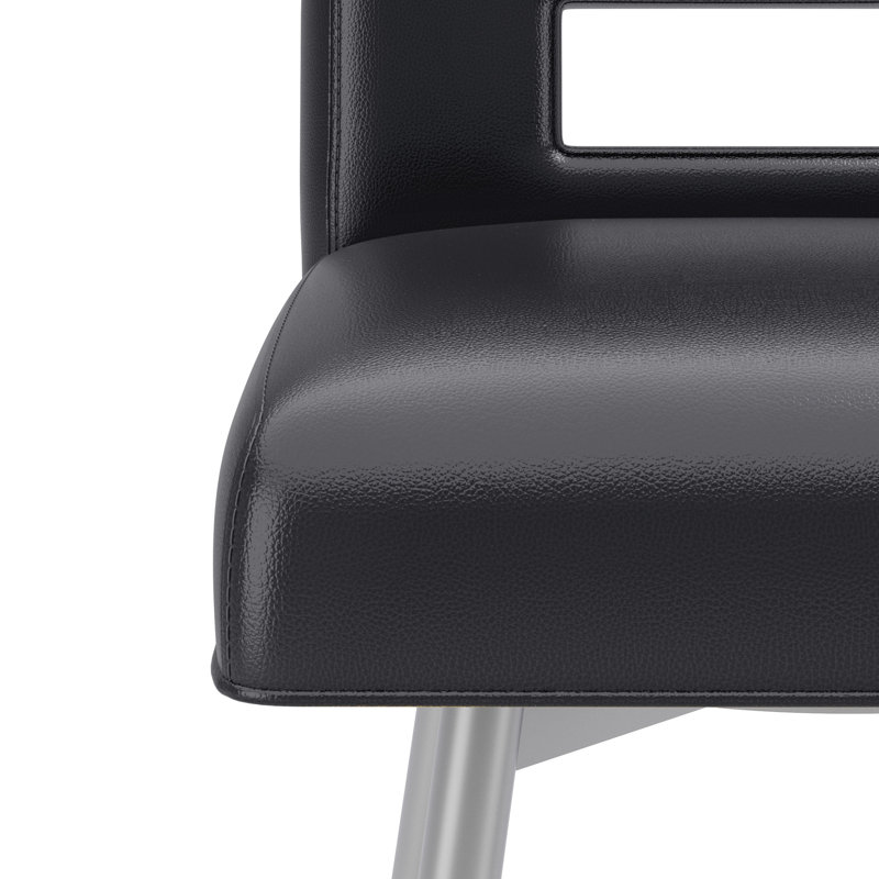 Tabouret pivotant à hauteur réglable Wyndham, Argent, Noir