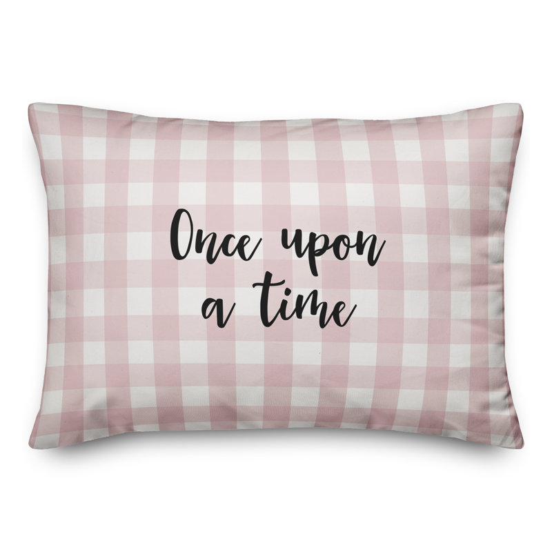  Coussin Once Once A Time, Noir / Rose