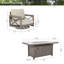 Ensemble de conversation pivotant en aluminium Marindo avec coussins Sunbrella® et table foyer en béton-133583405