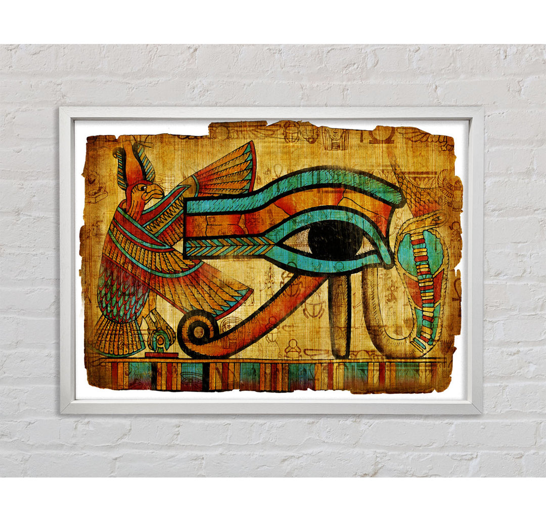 Ägyptisch Das Auge des Horus - Einzelner Bilderrahmen Kunstdrucke auf Leinwand