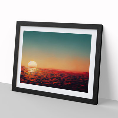 Desirable Seascape At Sunset - Single Picture Frame Print