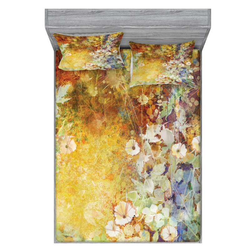 Microfiber Sheet Set, Queen Sheet Set with Fitted Sheet